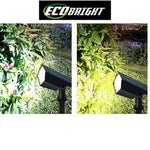 GARDEN SOLAR LIGHT COLOR CHANGE LED SPOTLIGHT, 19 LED, 250 LUMENS