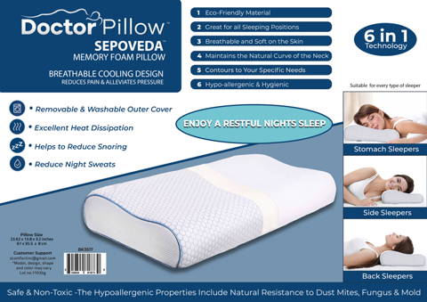 DOCTOR PILLOW – SEPOVEDA Memory Foam Pillow